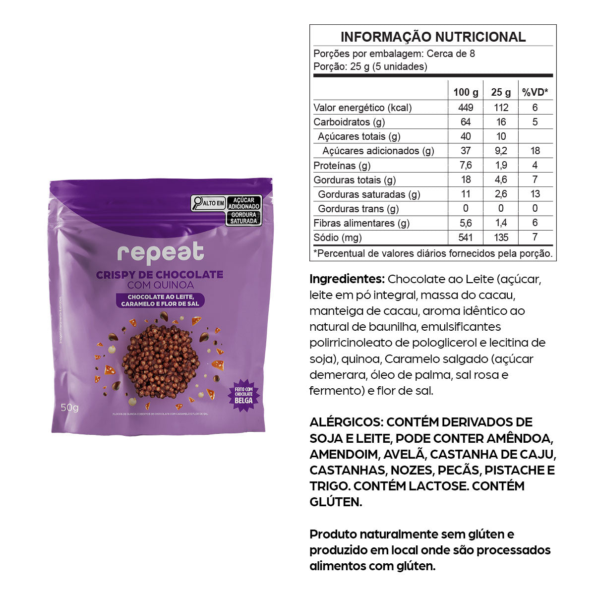 Crispy de Chocolate com Quinoa, Caramelo e Flor Sal