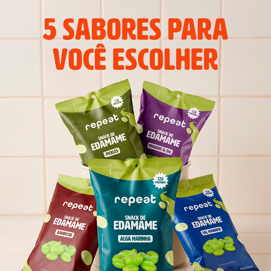 Combo 5 Sabores Snacks de Edamame Proteico