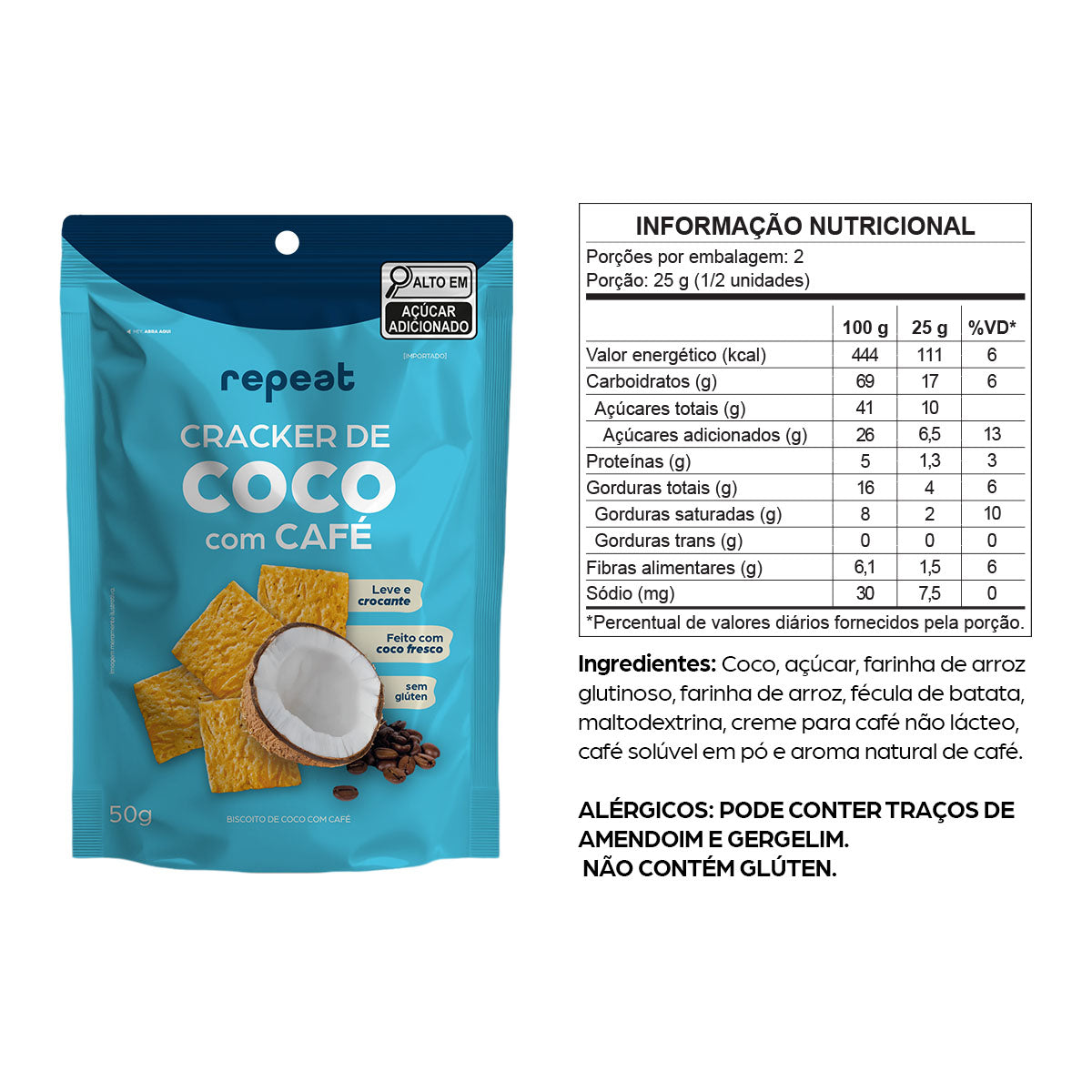 Cracker De Coco Com Café