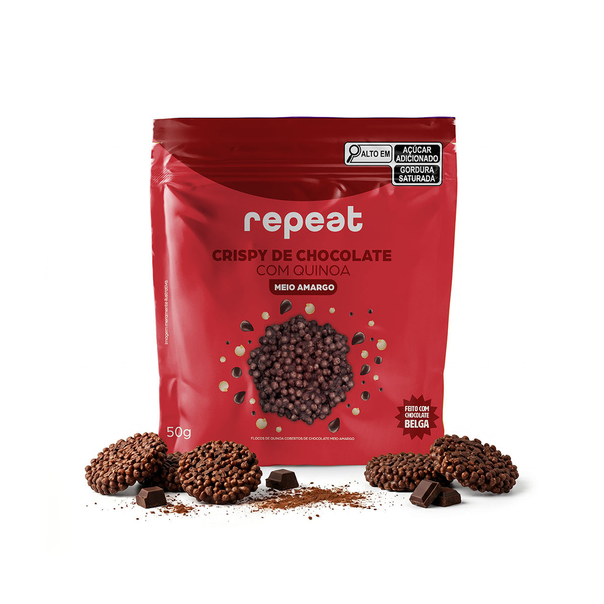 Crispy de Chocolate com Quinoa, Meio Amargo