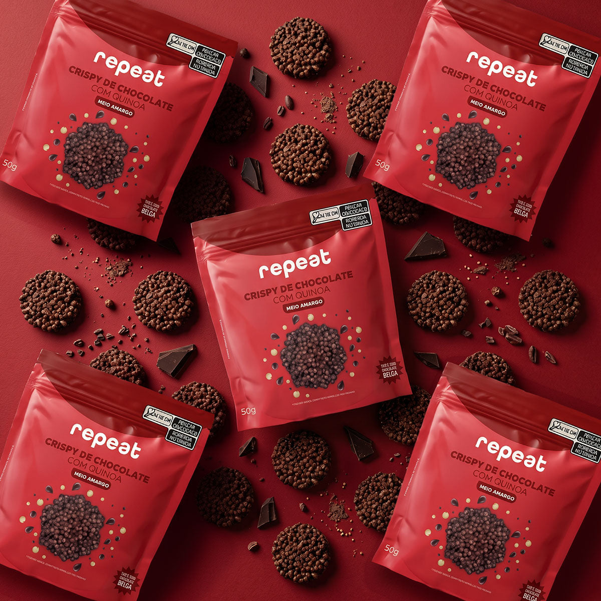 Crispy de Chocolate com Quinoa, Meio Amargo