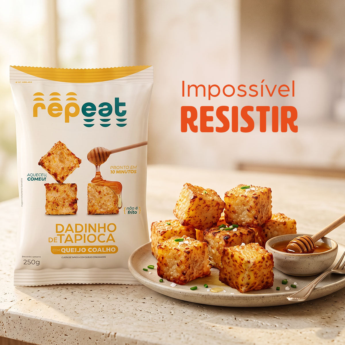 Dadinho de Tapioca com Queijo Coalho