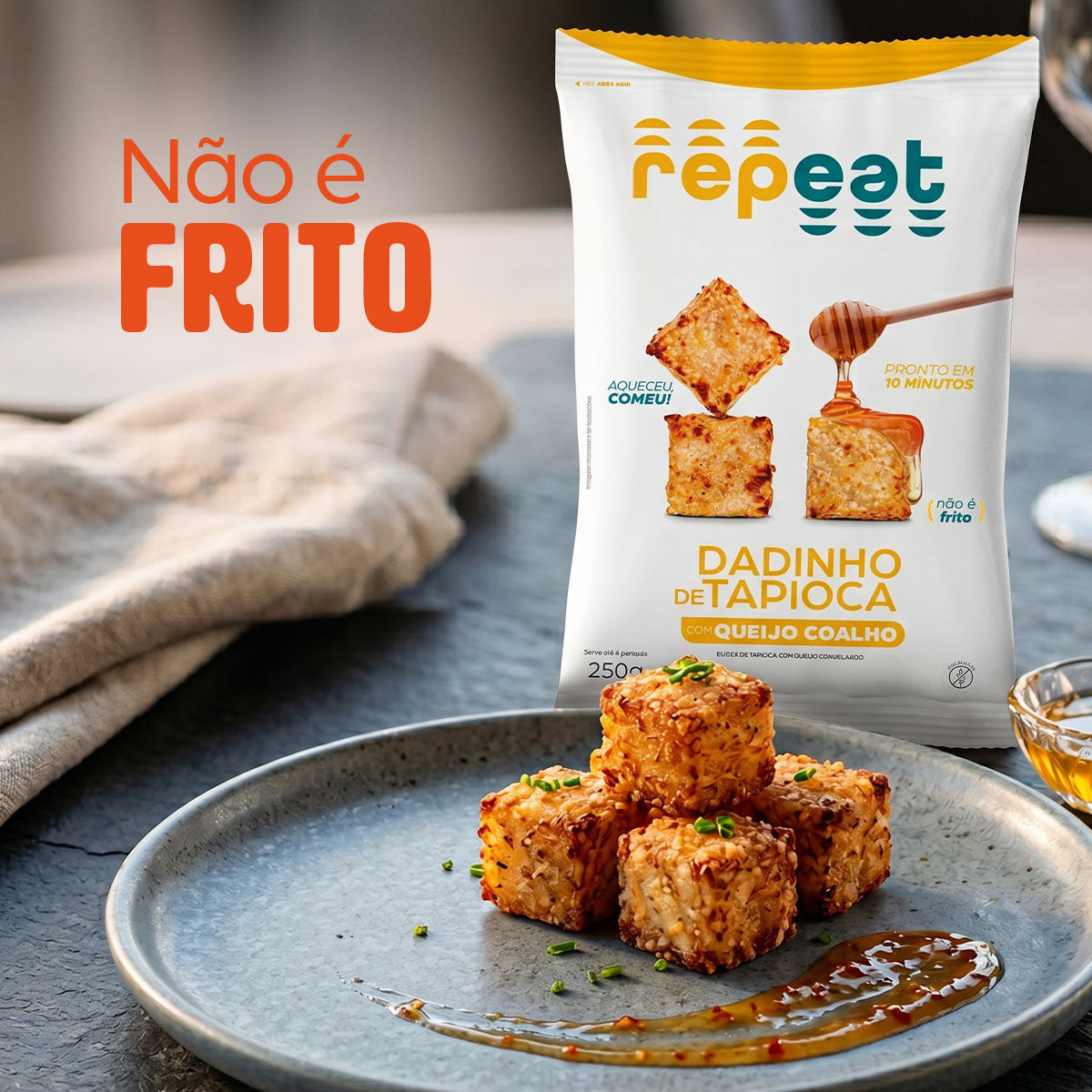 Dadinho de Tapioca com Queijo Coalho