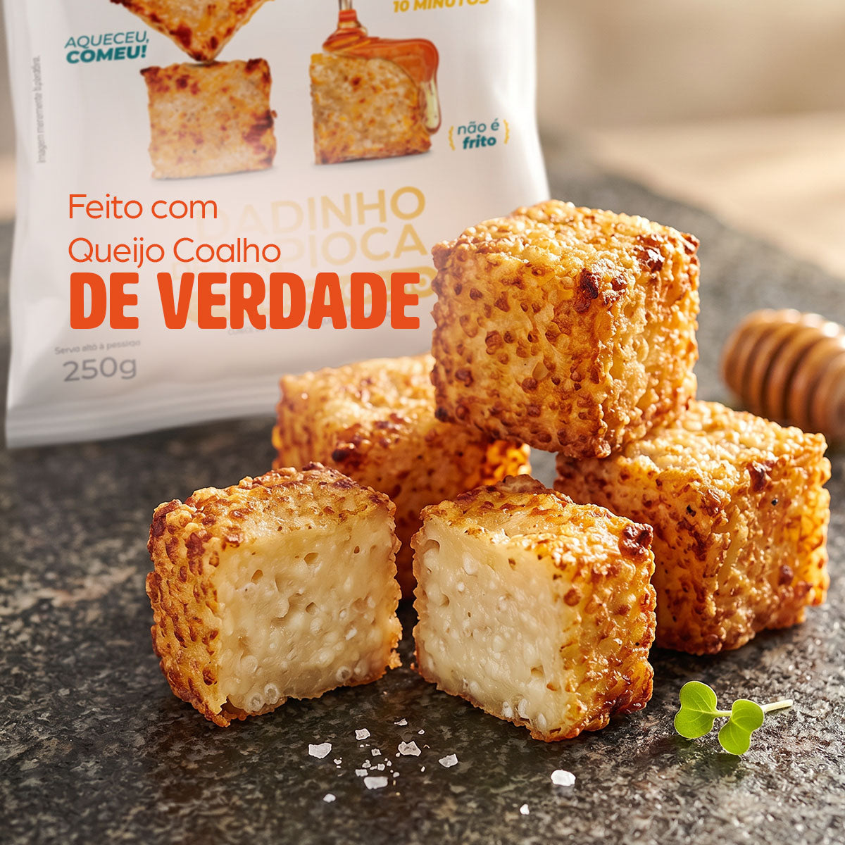 Dadinho de Tapioca com Queijo Coalho