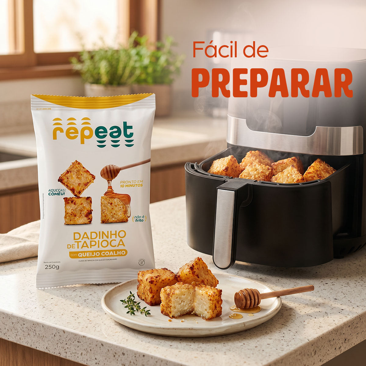 Dadinho de Tapioca com Queijo Coalho