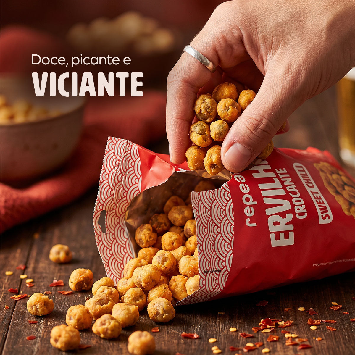 Snack de Ervilha Sweet Chilli
