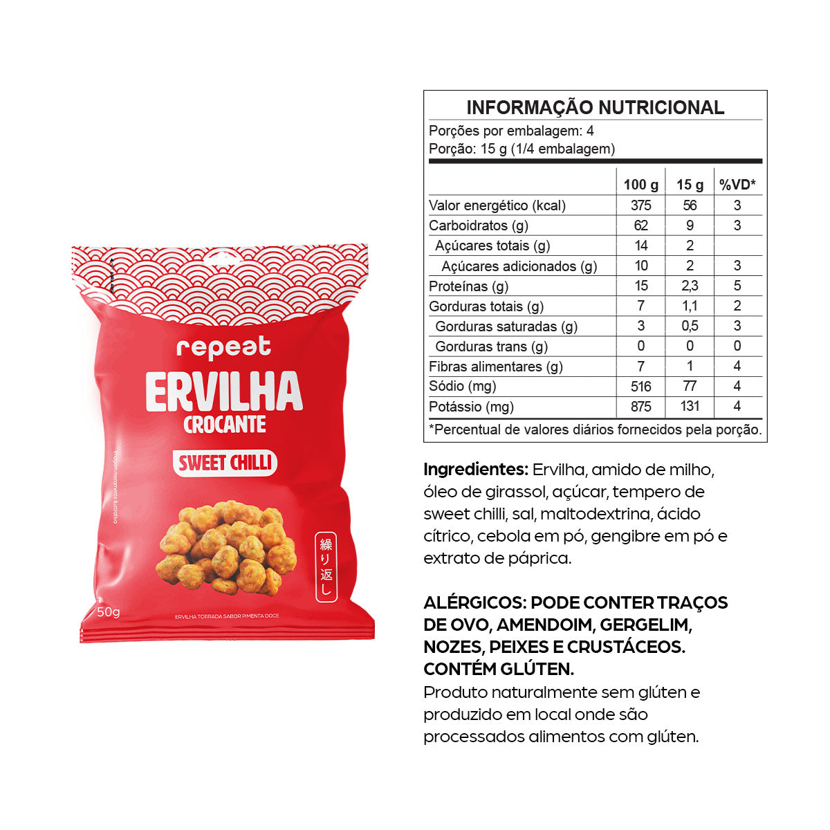 Snack de Ervilha Sweet Chilli