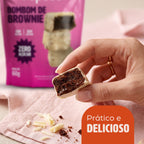 Bombom de Brownie com Chocolate Branco Zero Açúcar