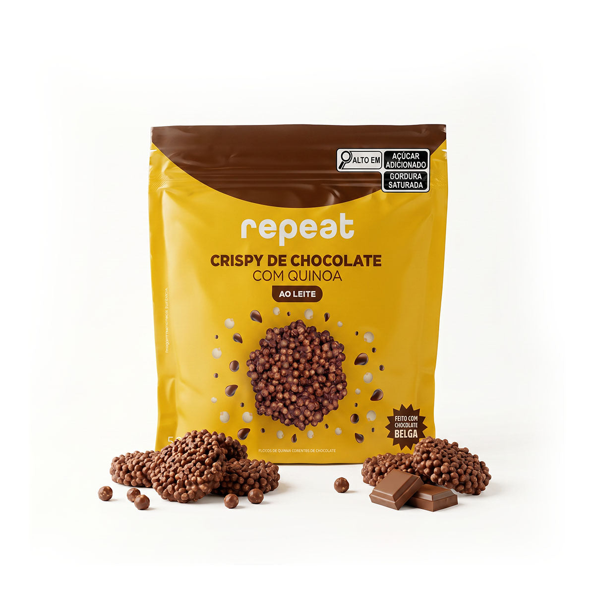 Crispy de chocolate ao leite com quinoa