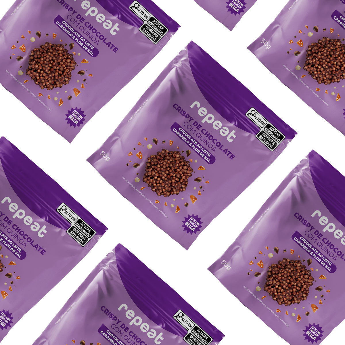 Crispy de Chocolate com Quinoa, Caramelo e Flor Sal