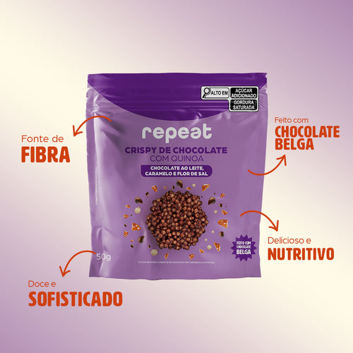 Crispy de Chocolate com Quinoa, Caramelo e Flor Sal