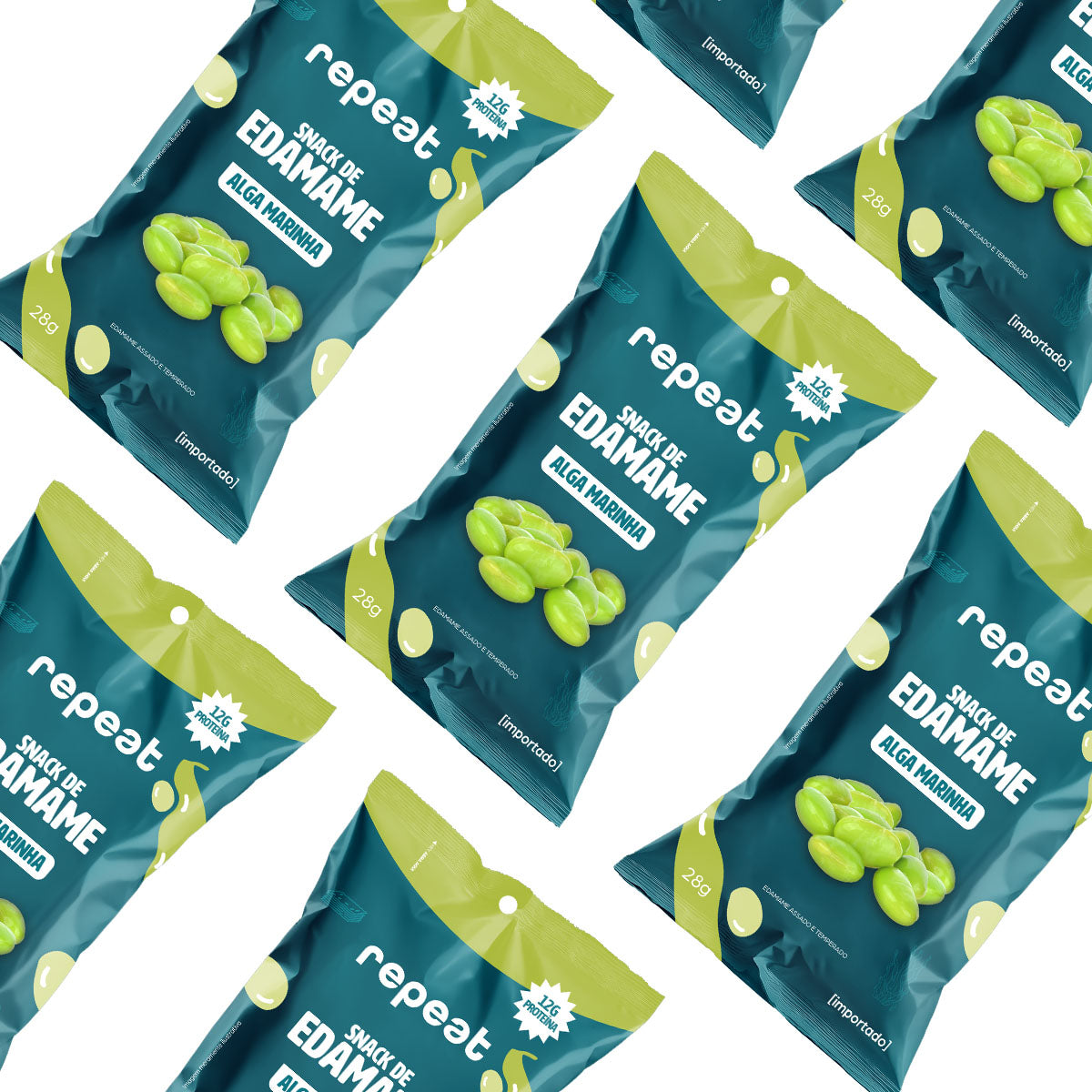 Kit 12 Snacks Edamame Alga Marinha