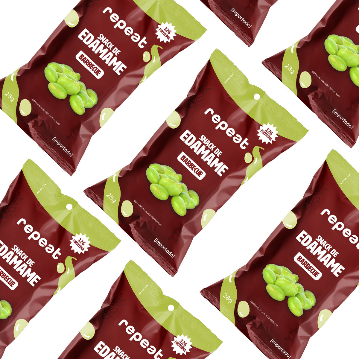 Kit 12 Snacks De Edamame Barbecue