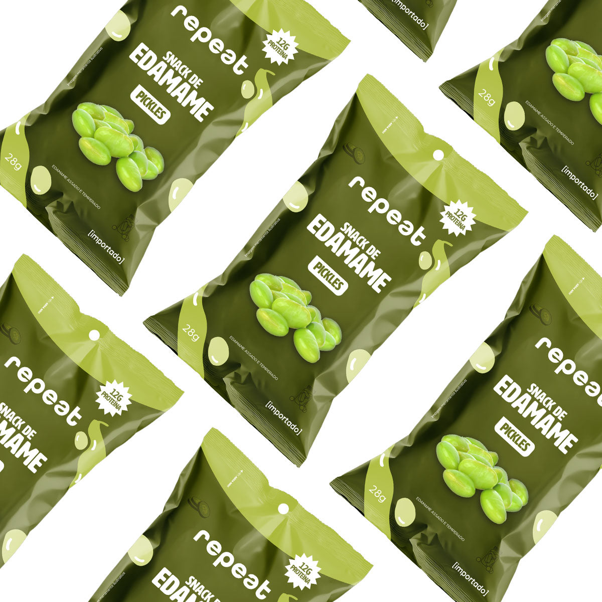 Kit 12 Snacks De Edamame Pickles