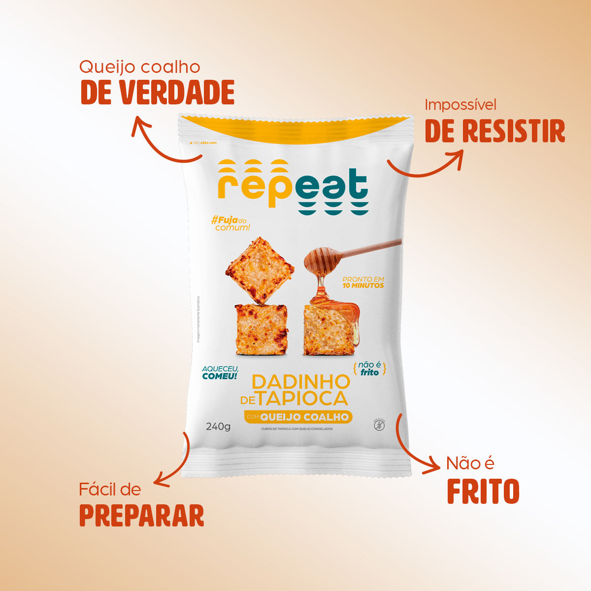 Dadinho de Tapioca com Queijo Coalho